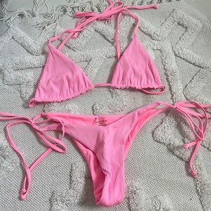 KOANA SWIM- hot pink bikini in size small